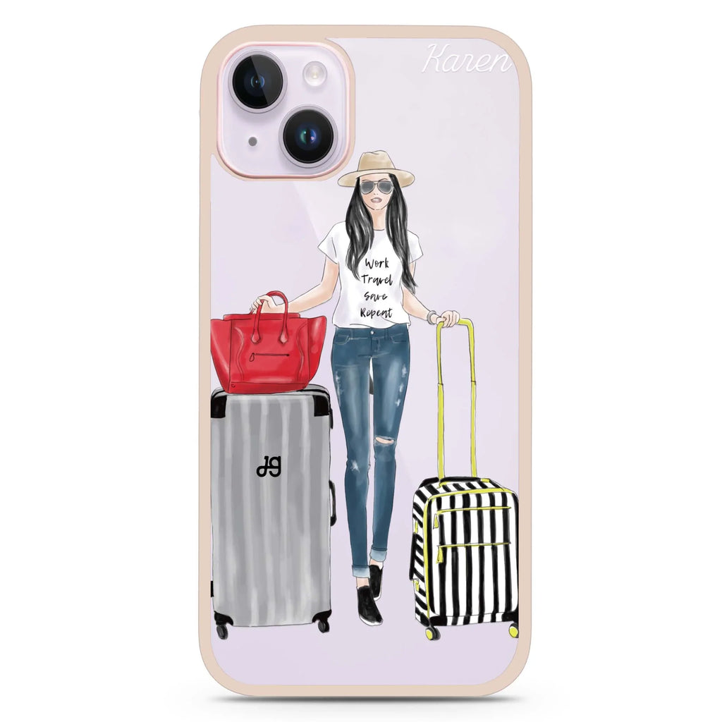 Travel girl I iPhone 15 Plus 防衝擊保護殼