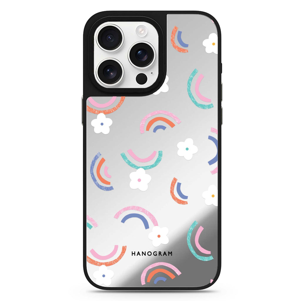 Rainbow Floral 鏡面手機殼