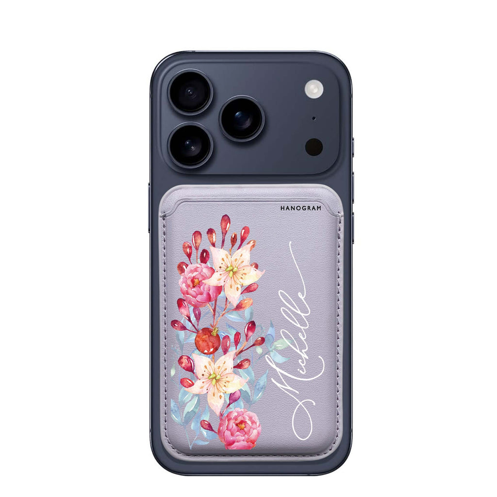 Pink Watercolor Floral Bouquet Magsafe 卡套