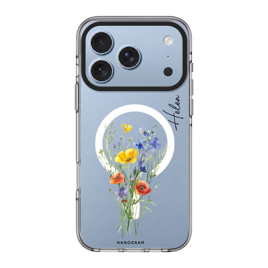 Wildflower Whimsy 水晶透明保護殼