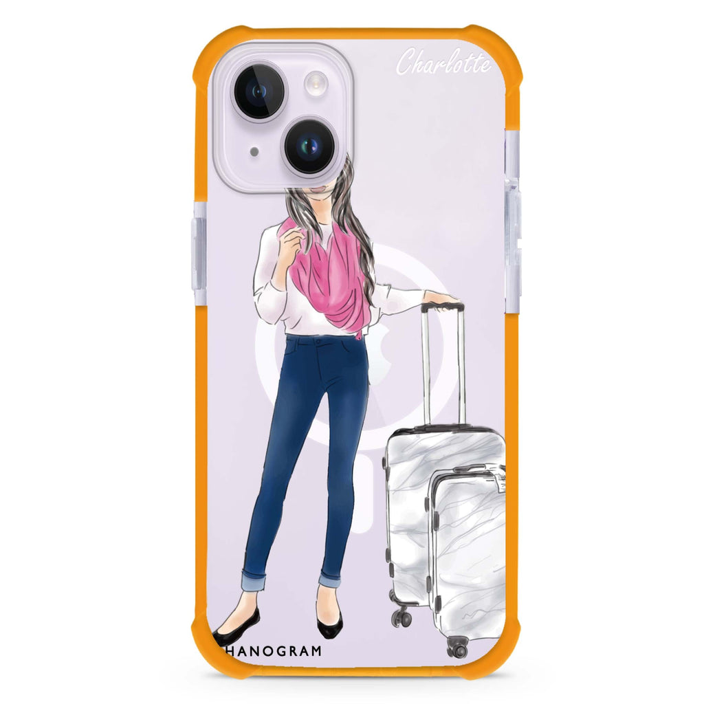 Travel girl II iPhone 15 Plus Magsafe 兼容超強防摔保護殼