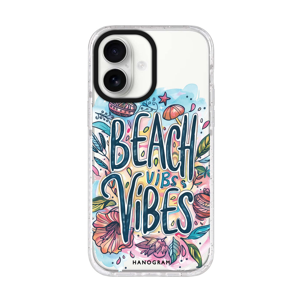 Tropical Escape iPhone 17 水晶透明保護殼正面展示