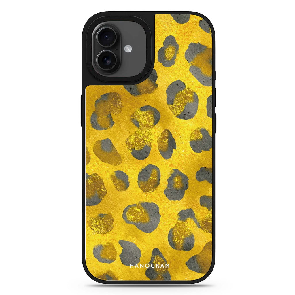 Golden Luxe Leopard iPhone 17 動物紋鏡面手機殼 主圖設計
