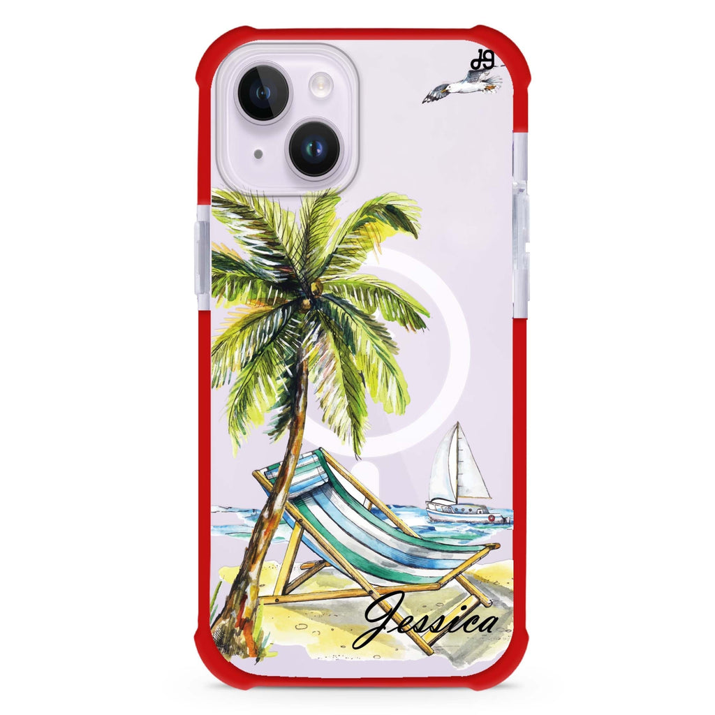 Summer on the beach iPhone 15 Plus Magsafe 兼容超強防摔保護殼