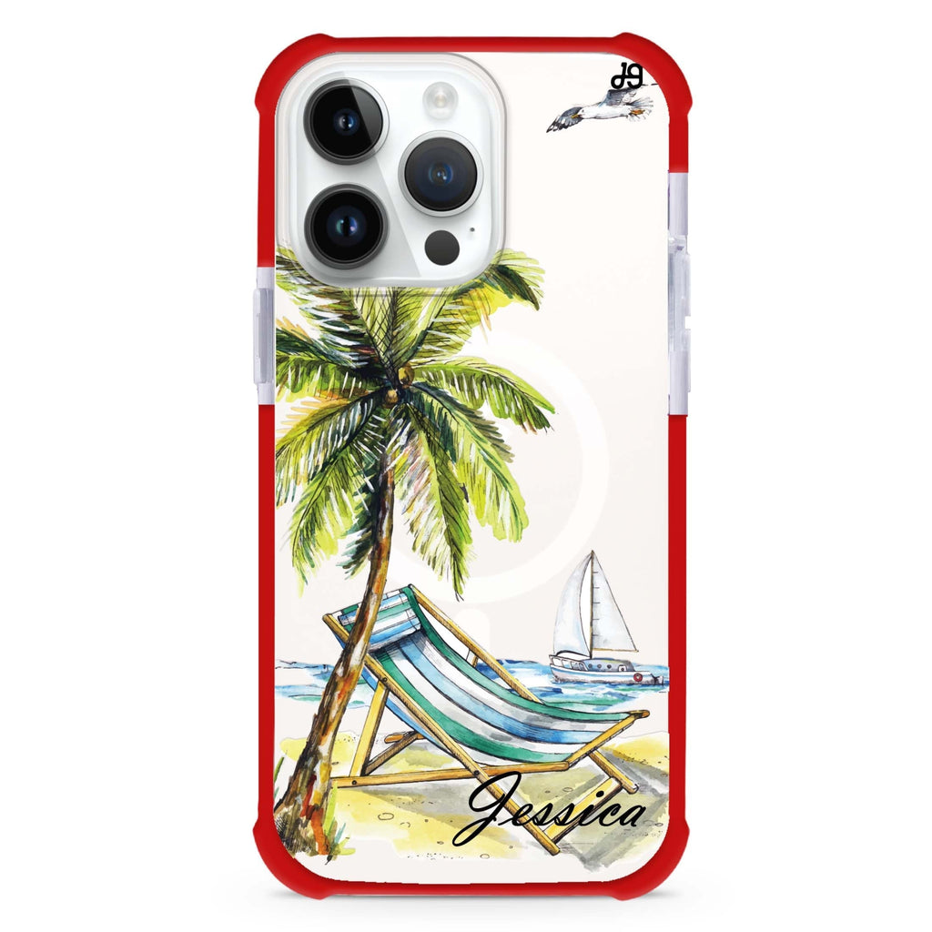Summer on the beach iPhone Magsafe 兼容超強防摔保護殼