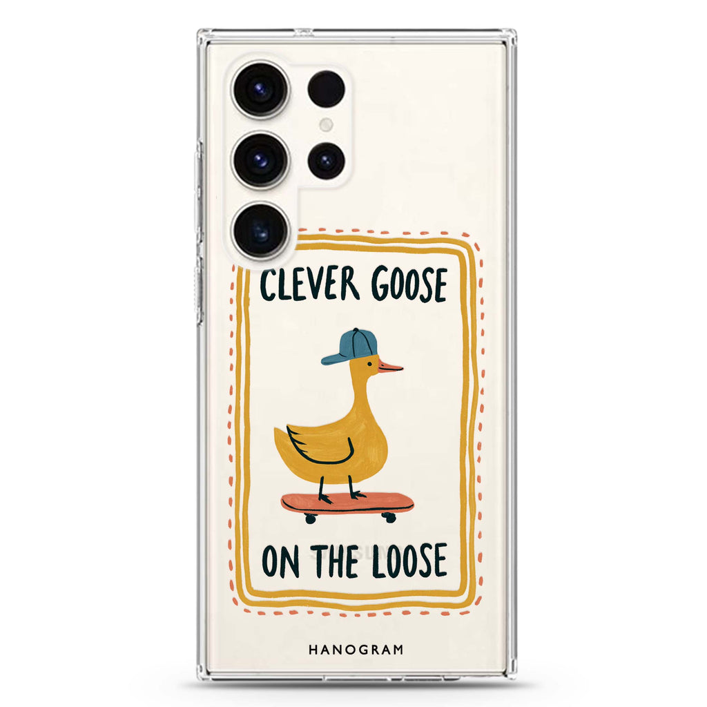 Goose on the Roll Samsung Galaxy 水晶透明保護殼