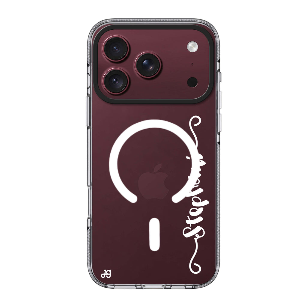 Casual Vertical Name 水晶透明保護殼