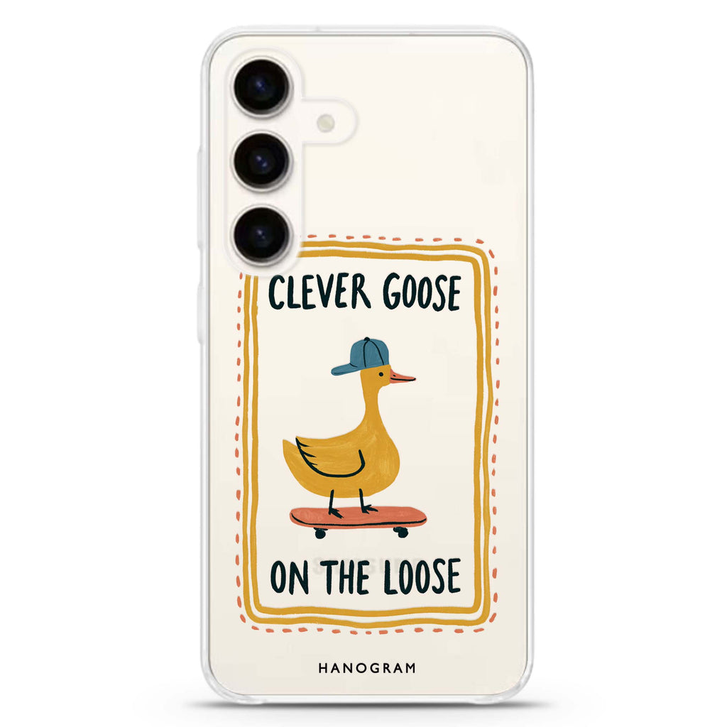 Goose on the Roll Samsung Galaxy 水晶透明保護殼