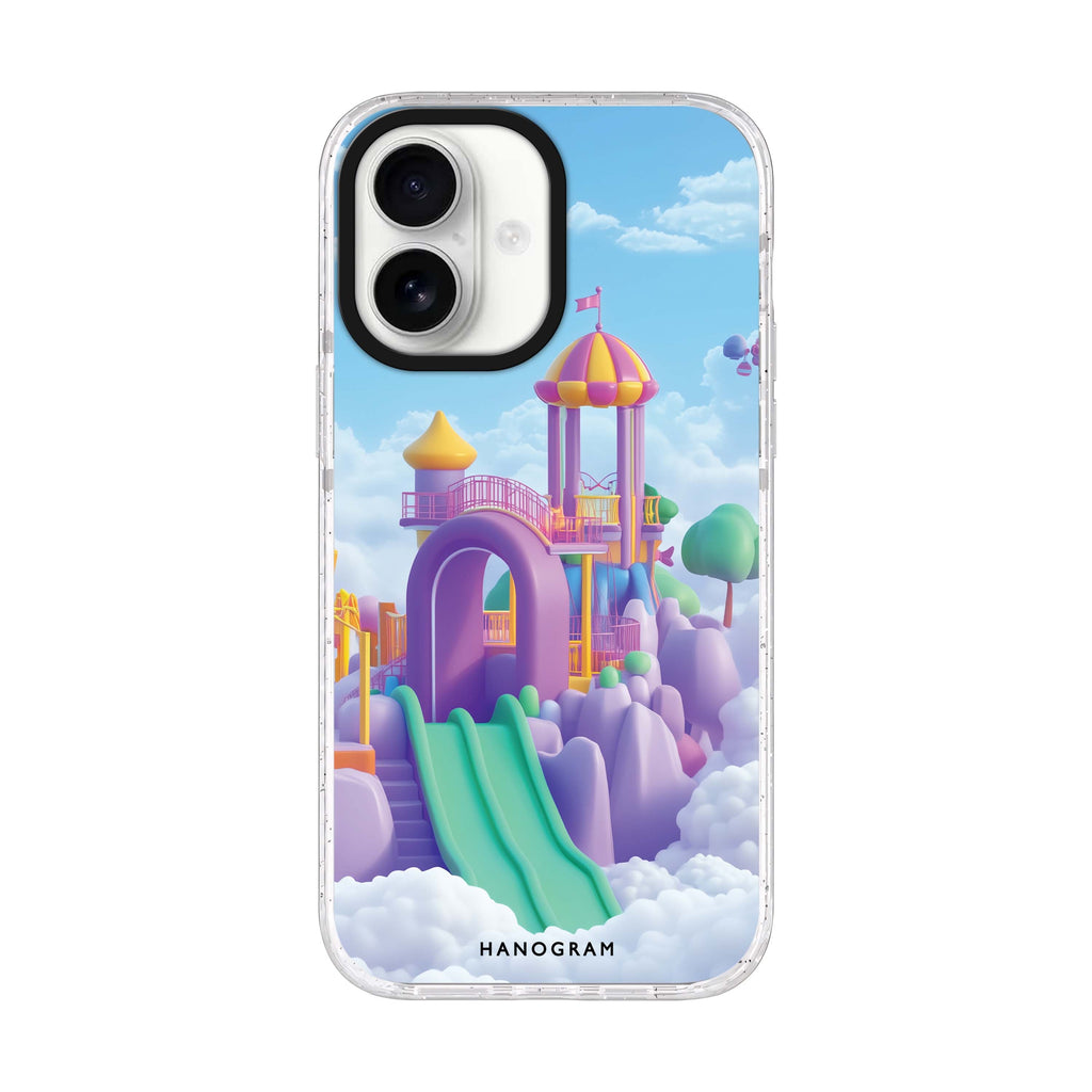 Cloudslide Carnival iPhone 17 水晶透明保護殼正面展示