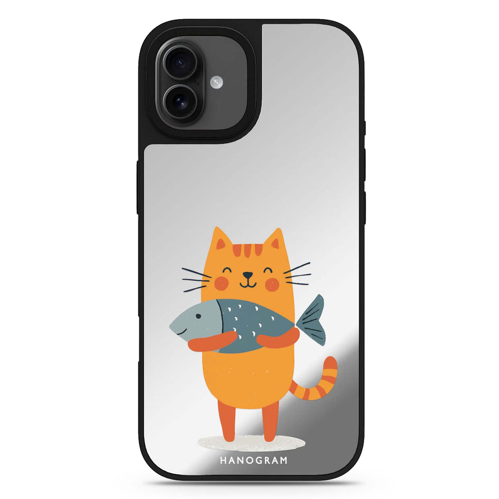 Big Catch Kitty iPhone 17 貓咪鏡面手機殼 主圖設計