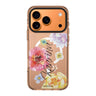 Colorful Watercolor Flowers iPhone 17 Pro Max MagSafe 水晶透明保護殼 花卉圖案設計 可自訂名字 圖1