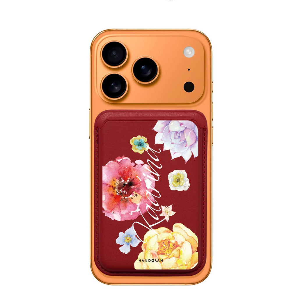 Colorful Watercolor Flowers Magsafe 卡套