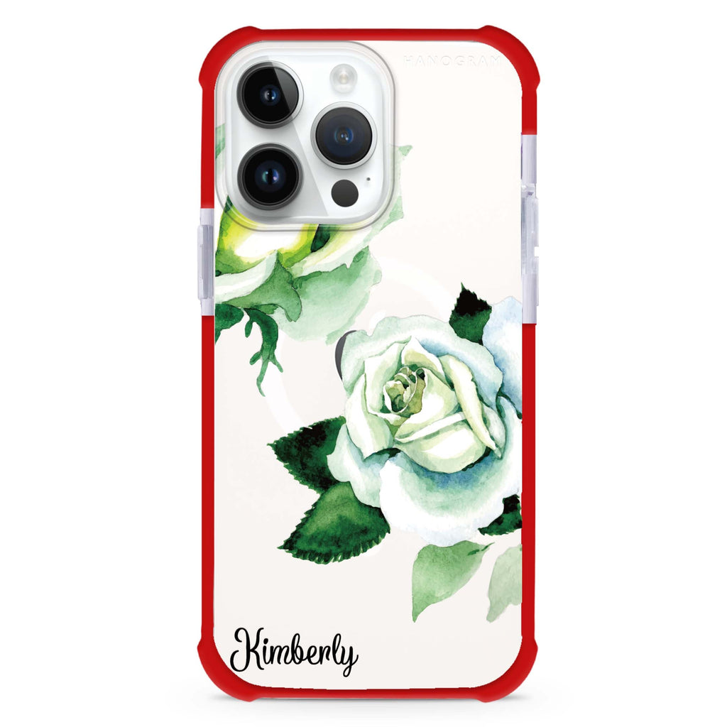 White Rose iPhone Magsafe 兼容超強防摔保護殼