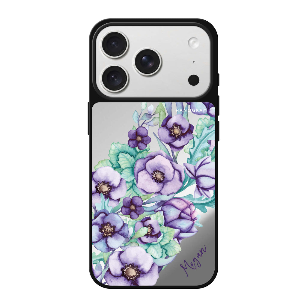 Purple Floral II 鏡面手機殼