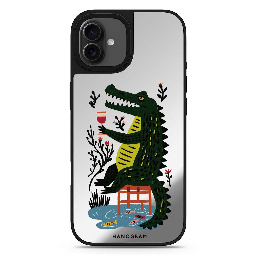 Crocodile in Still Life iPhone 17 鏡面手機殼 主圖設計