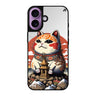 Reflective iPhone 16 Mirror Case –Cat with Fuji Mountain Design