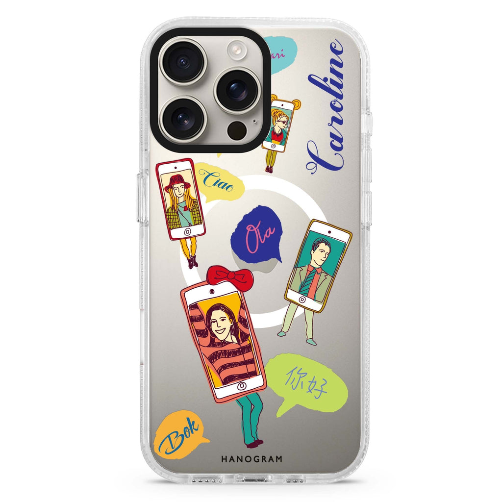 Phone Call Magsafe 兼容水晶透明保護殼