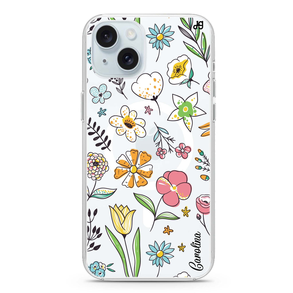Spring Moment iPhone 15 Magsafe 兼容水晶透明保護殼