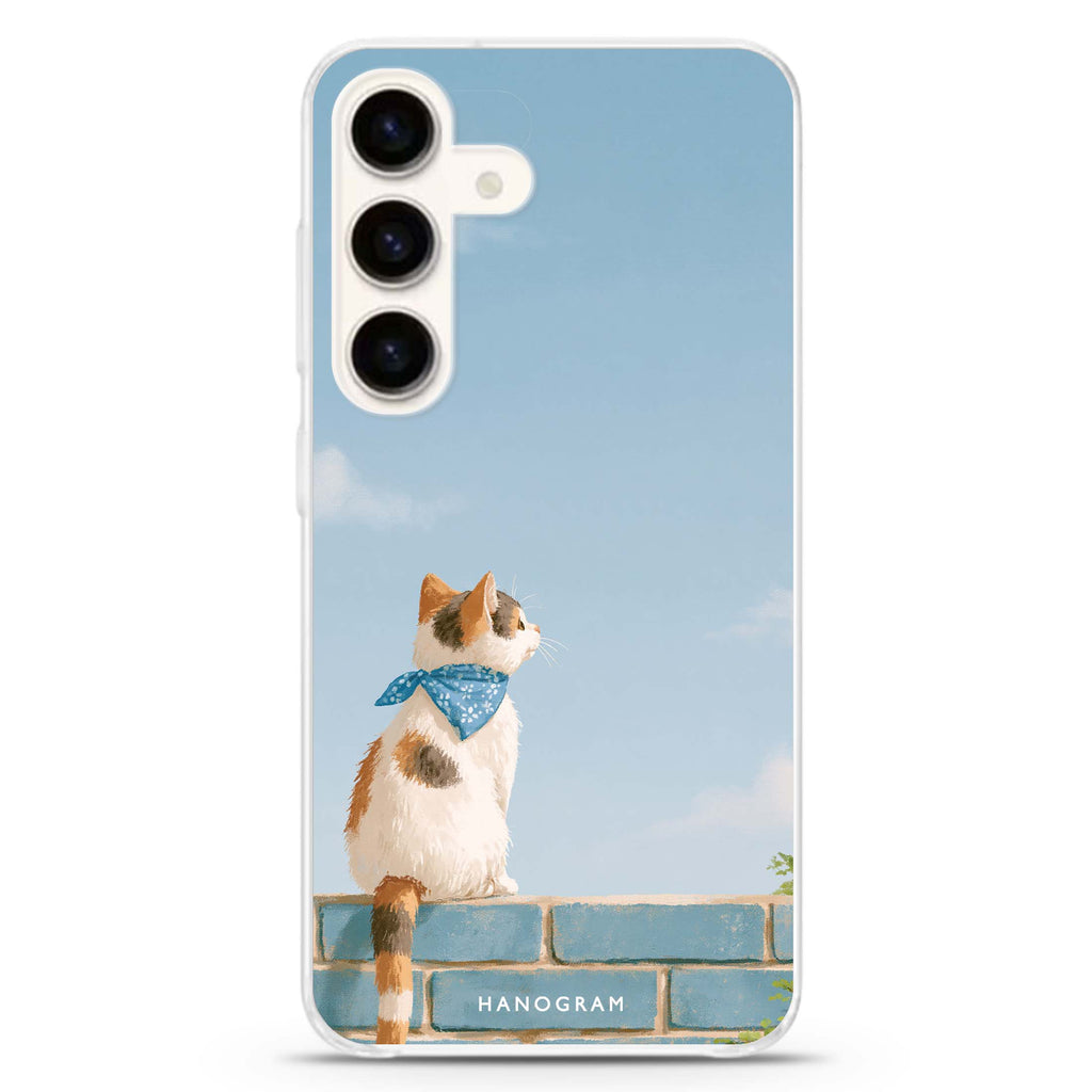 Blue Sky Bandana Cat Samsung Galaxy 水晶透明保護殼