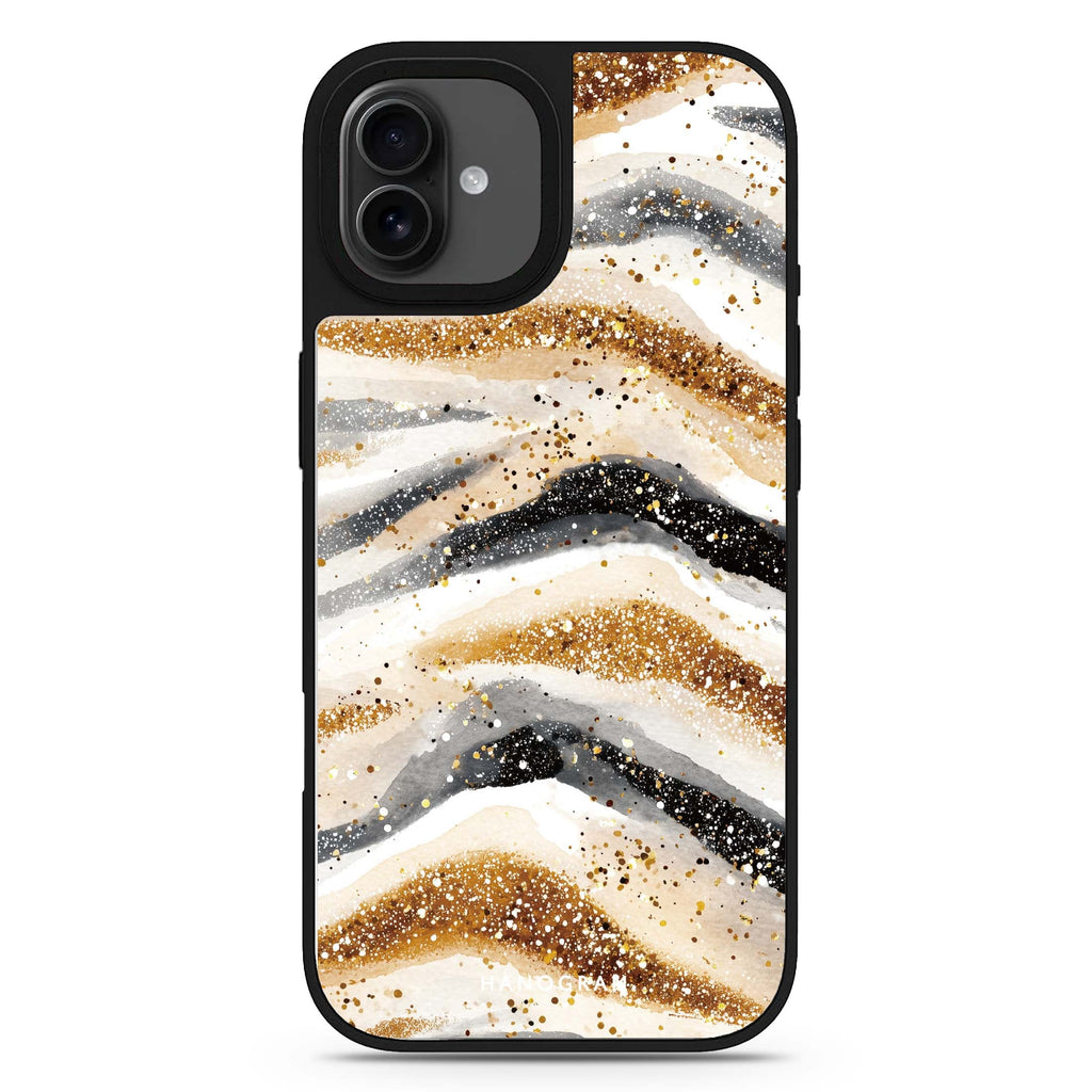Golden Stripes iPhone 17 色彩設計鏡面手機殼 主圖設計