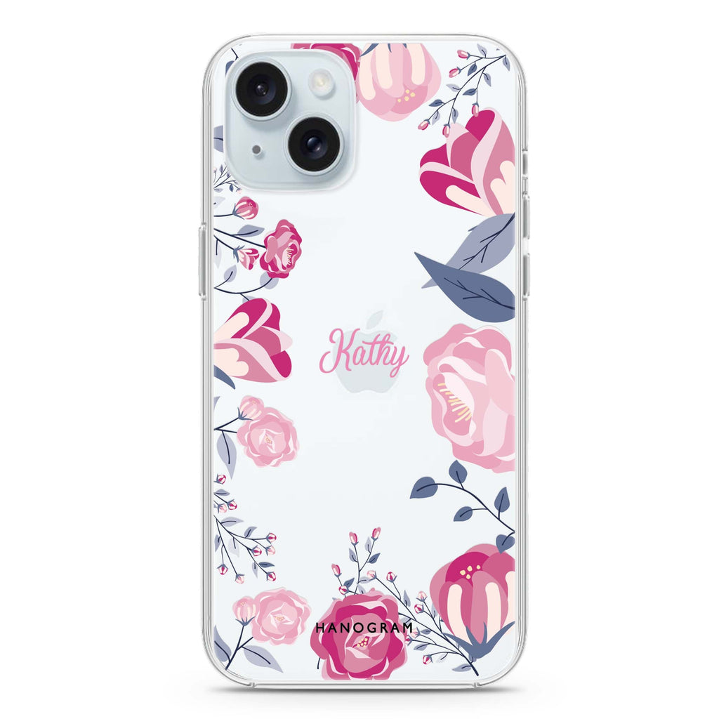 Trendy Flowers iPhone 15 水晶透明保護殼