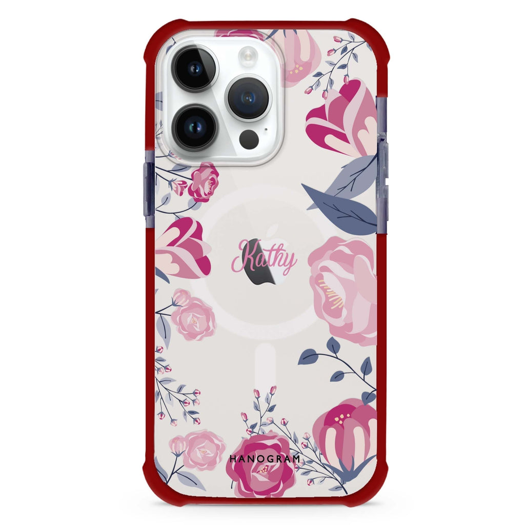 Trendy Flowers iPhone Magsafe 兼容超強防摔保護殼