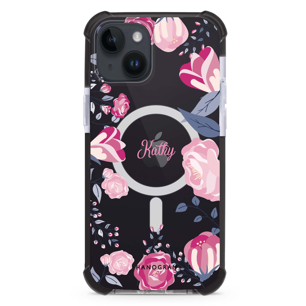 Trendy Flowers iPhone 15 Plus Magsafe 兼容超強防摔保護殼