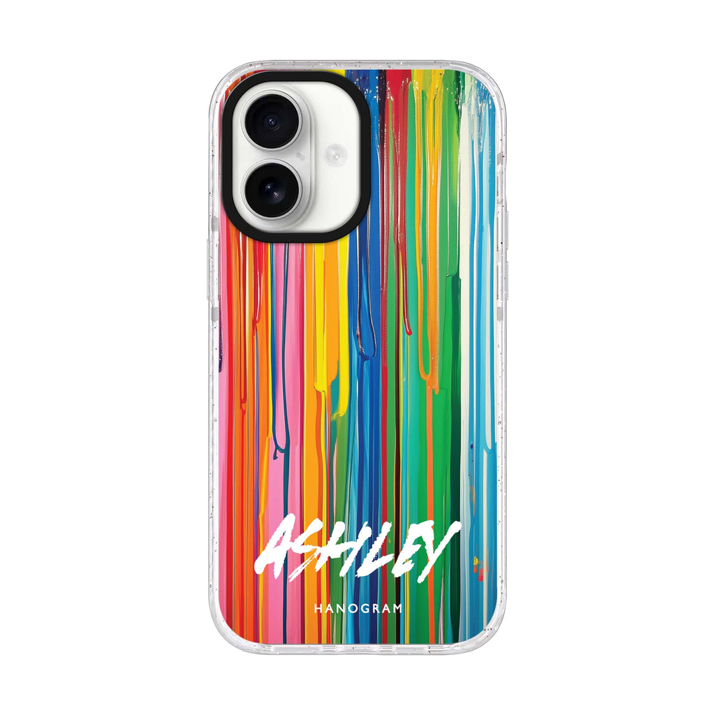 Vivid Stripes iPhone 17 水晶透明保護殼正面展示