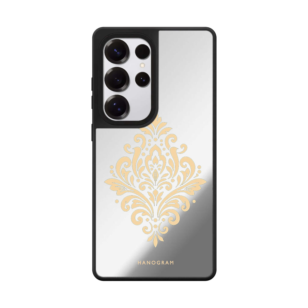 Champagne Filigree Crest Samsung Galaxy 鏡面手機殼