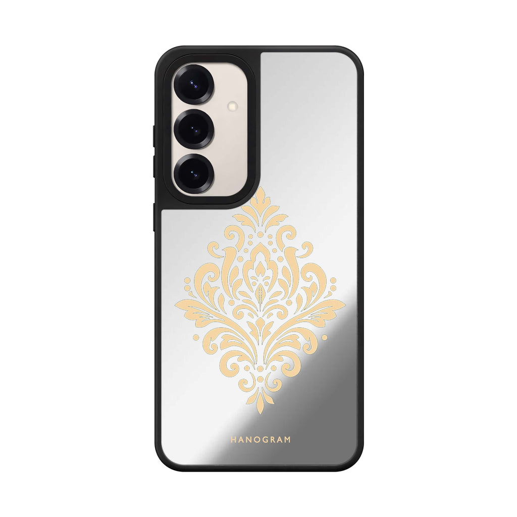 Champagne Filigree Crest 鏡面手機殼
