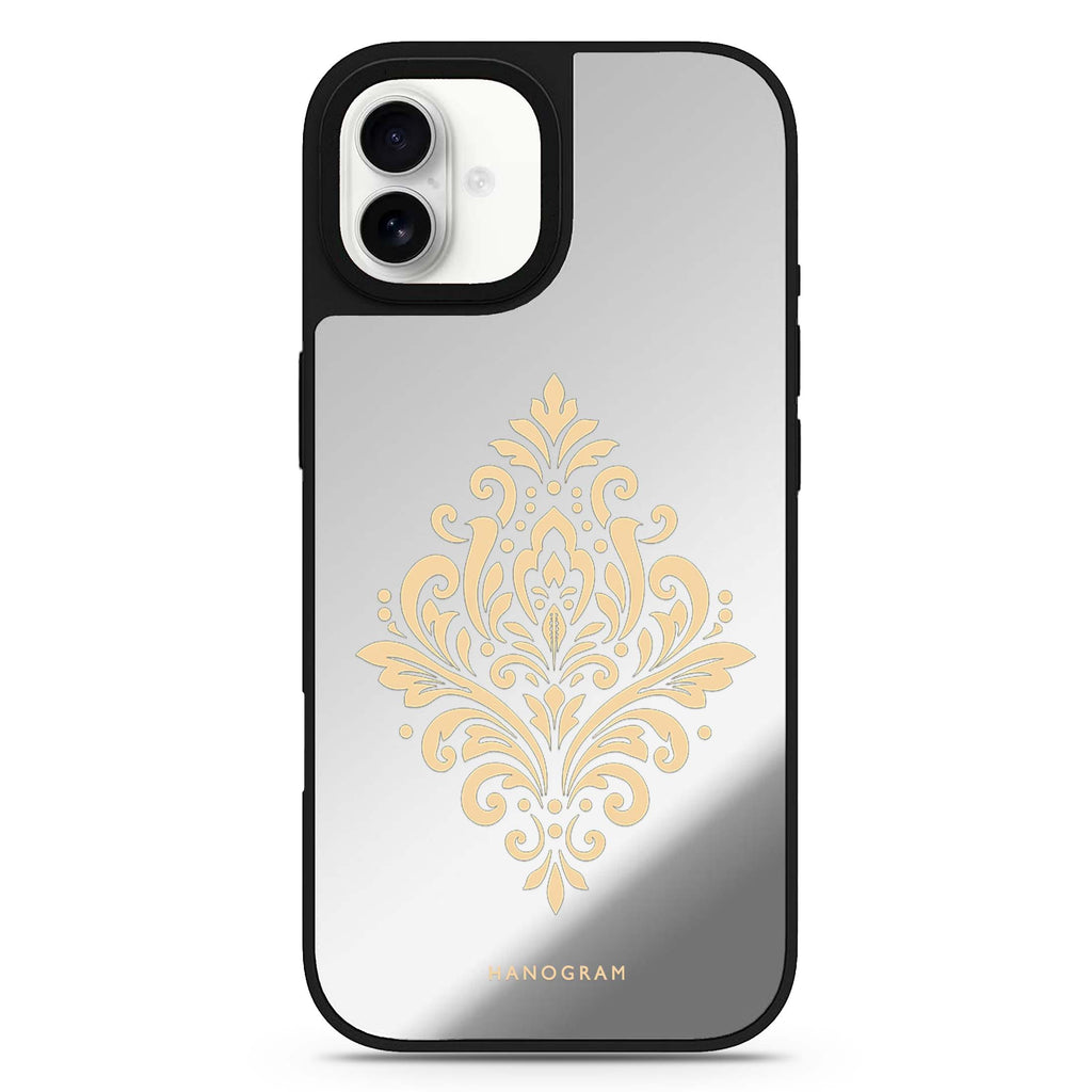 Champagne Filigree Crest 鏡面手機殼