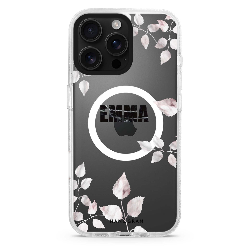 Life Simple Floral Magsafe 兼容水晶透明保護殼