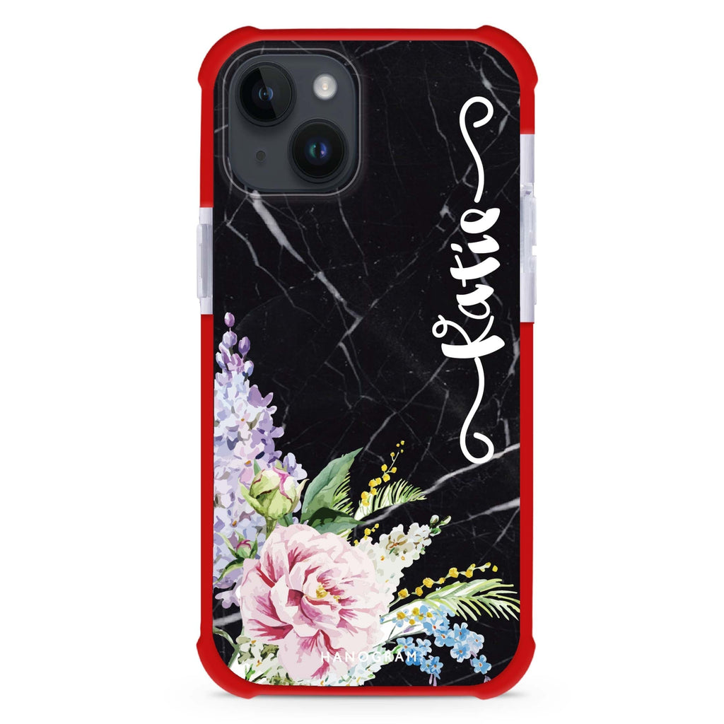 Floral & Black Marble 超強防摔保護殼