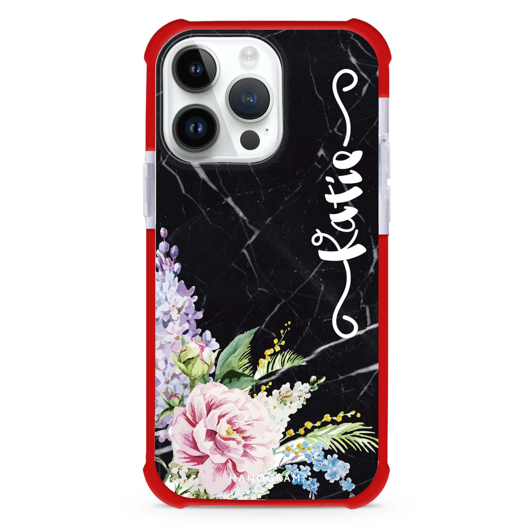 Floral & Black Marble 超強防摔保護殼