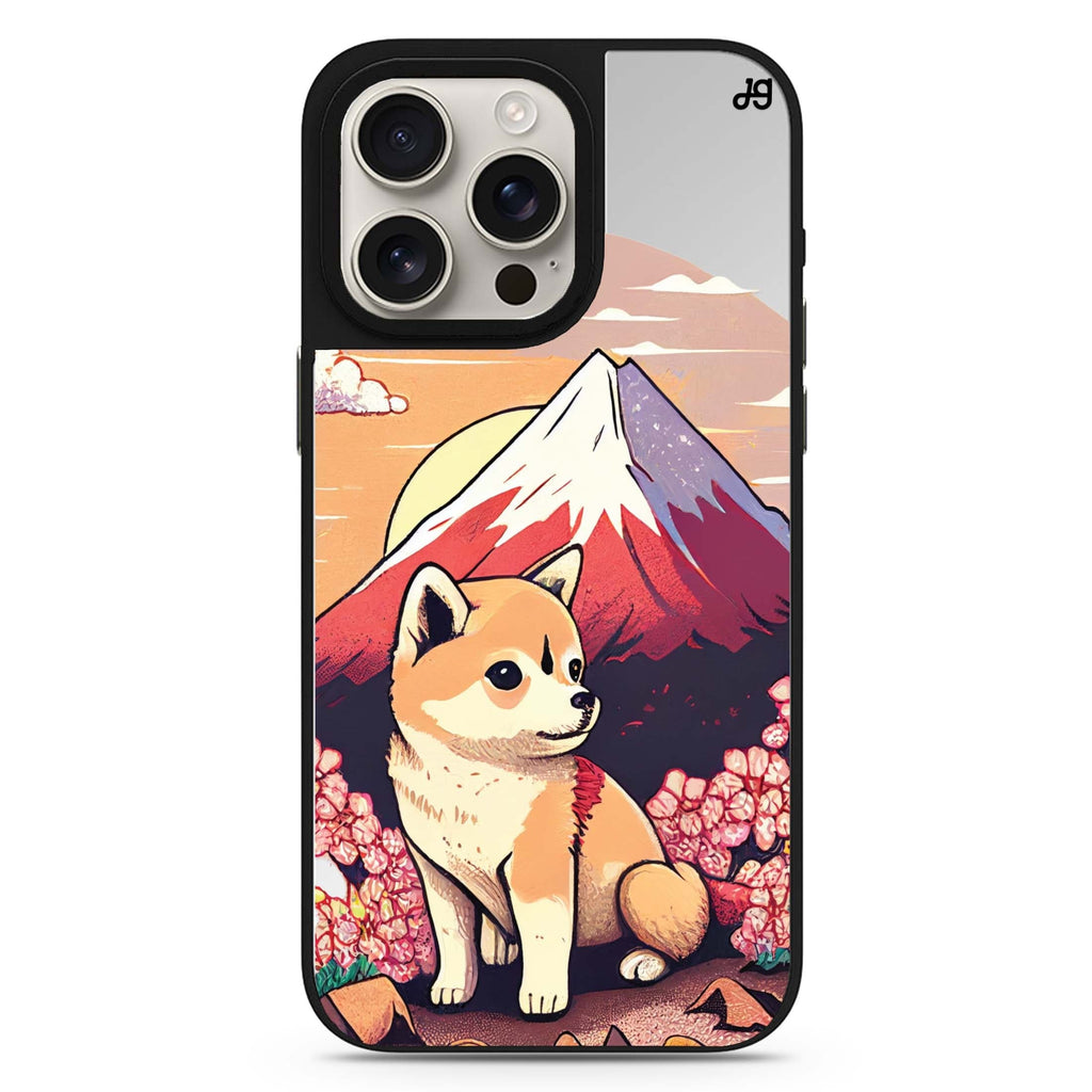 Shiba Inu & Fuji Mountain 鏡面手機殼