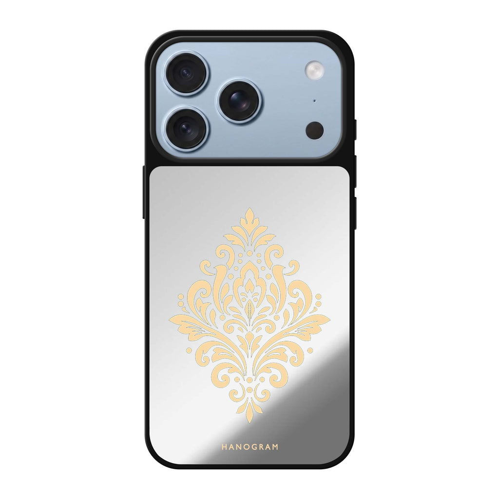 Champagne Filigree Crest 鏡面手機殼