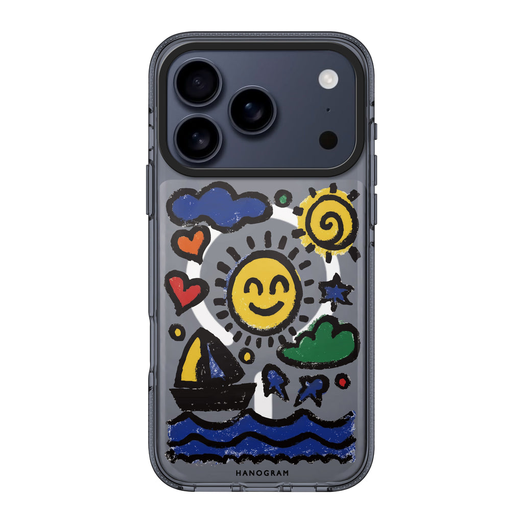 Seaside Memories iPhone 17 Pro Max MagSafe 水晶透明保護殼 自然風格設計 圖1