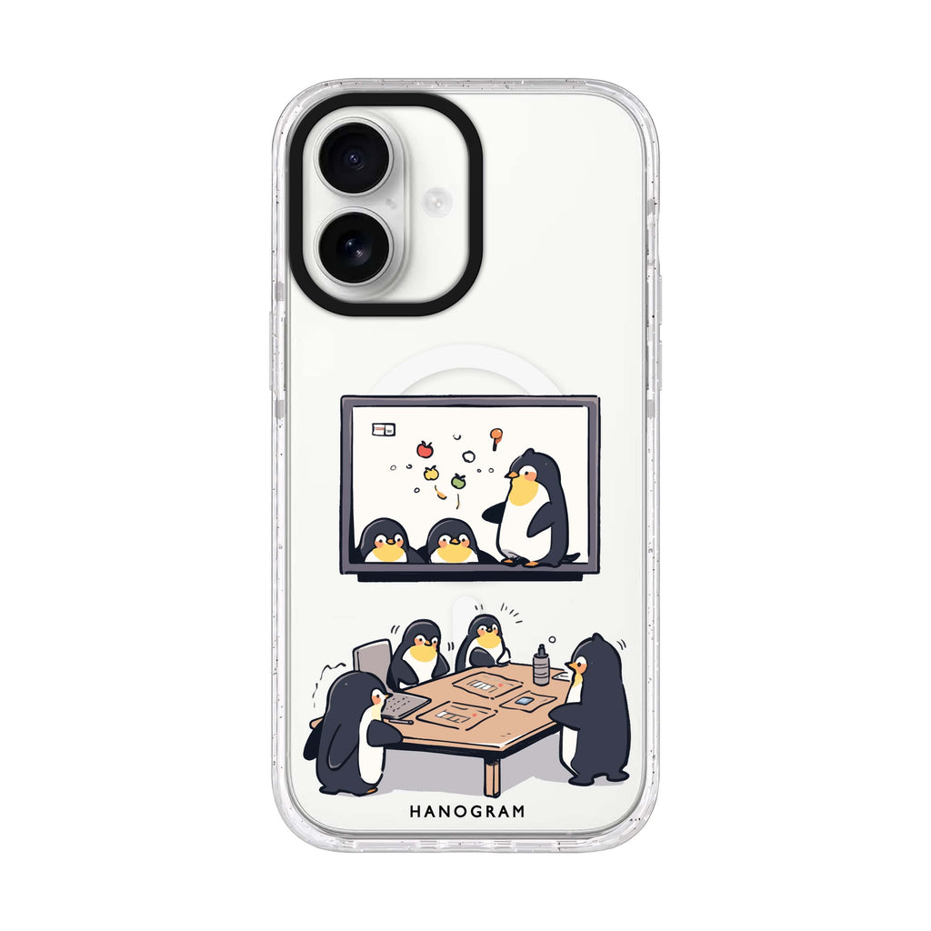 Penguin Presentation iPhone 17 水晶透明保護殼正面展示