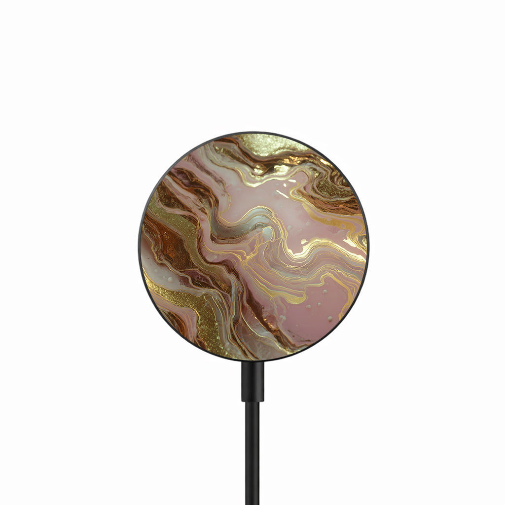 Rose Gold Marble 25W 磁吸無線充電器