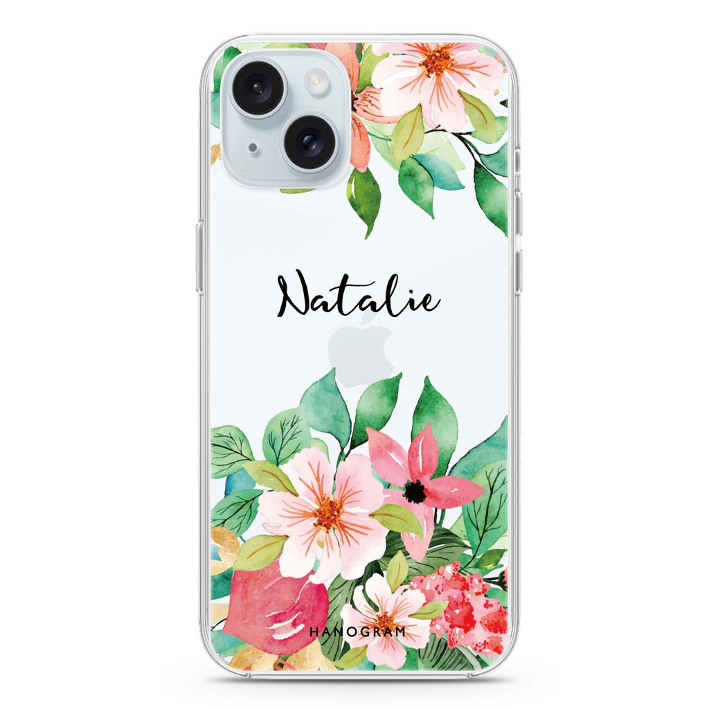 Floral Life iPhone 15 plus 水晶透明保護殼