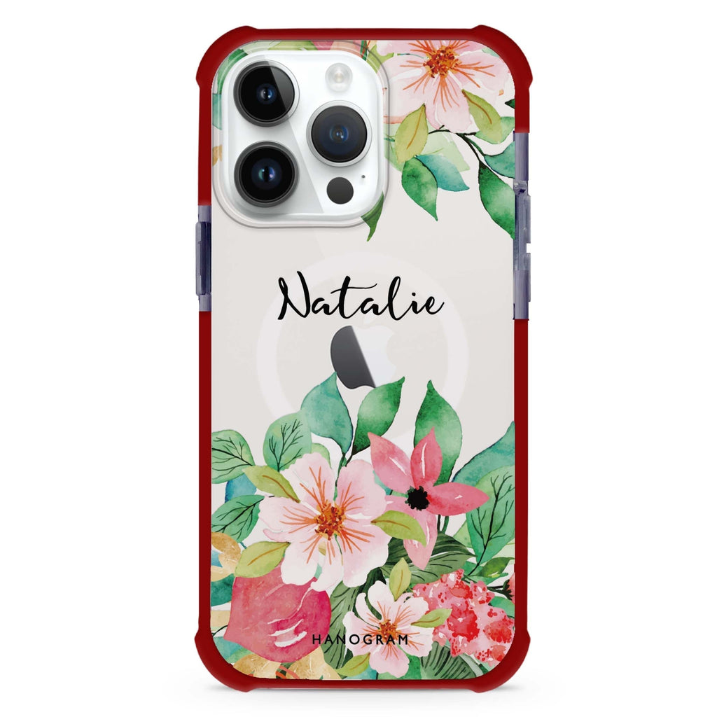 Floral Makeup iPhone Magsafe 兼容超強防摔保護殼
