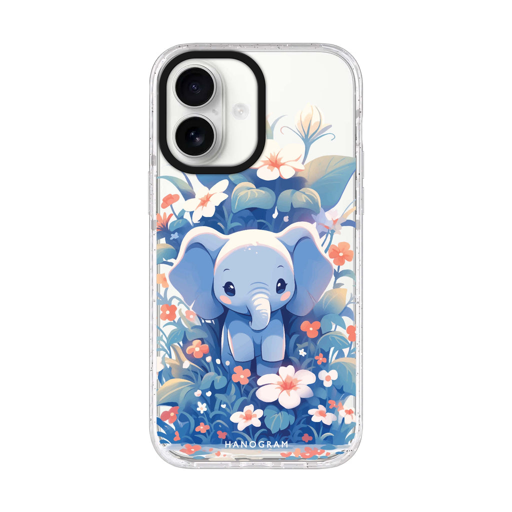Elephant’s Oasis iPhone 17 水晶透明保護殼正面展示