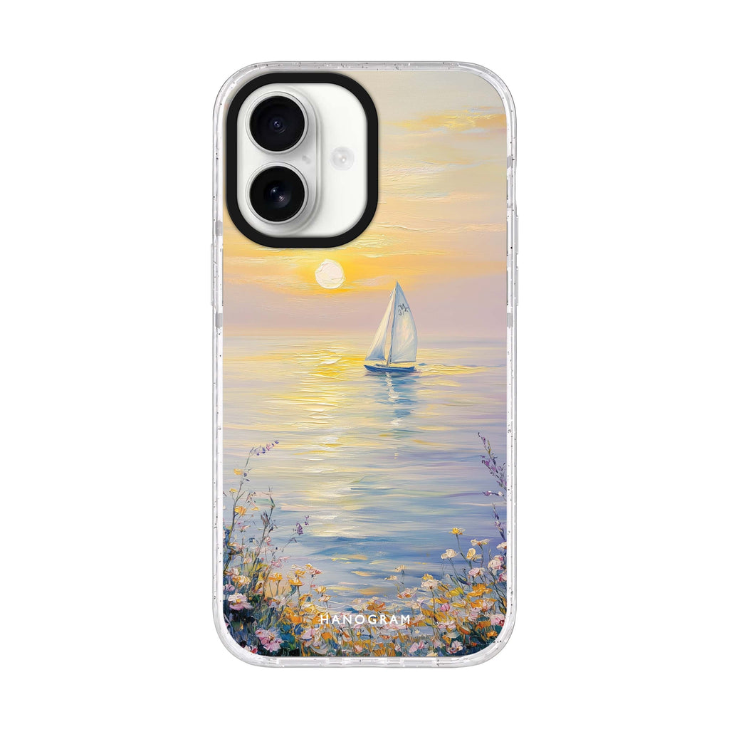 Serene Dawn iPhone 17 水晶透明保護殼正面展示