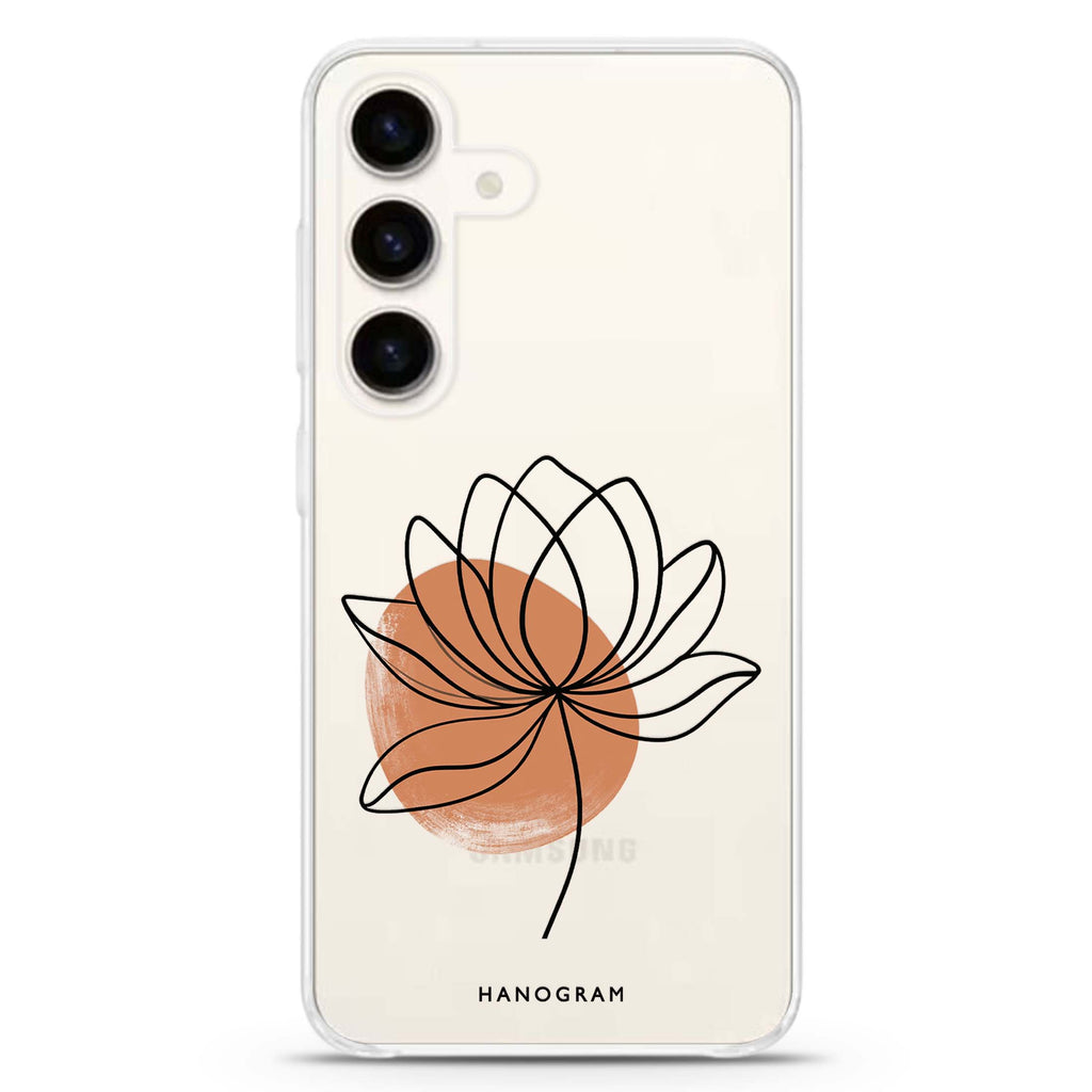 Terracotta Lotus Line Samsung Galaxy 水晶透明保護殼
