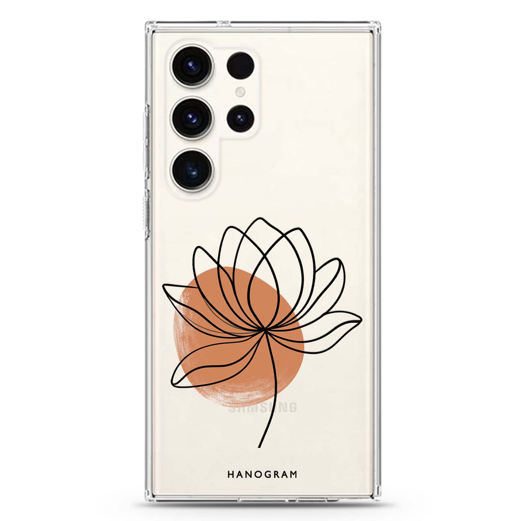 Terracotta Lotus Line Samsung Galaxy 水晶透明保護殼