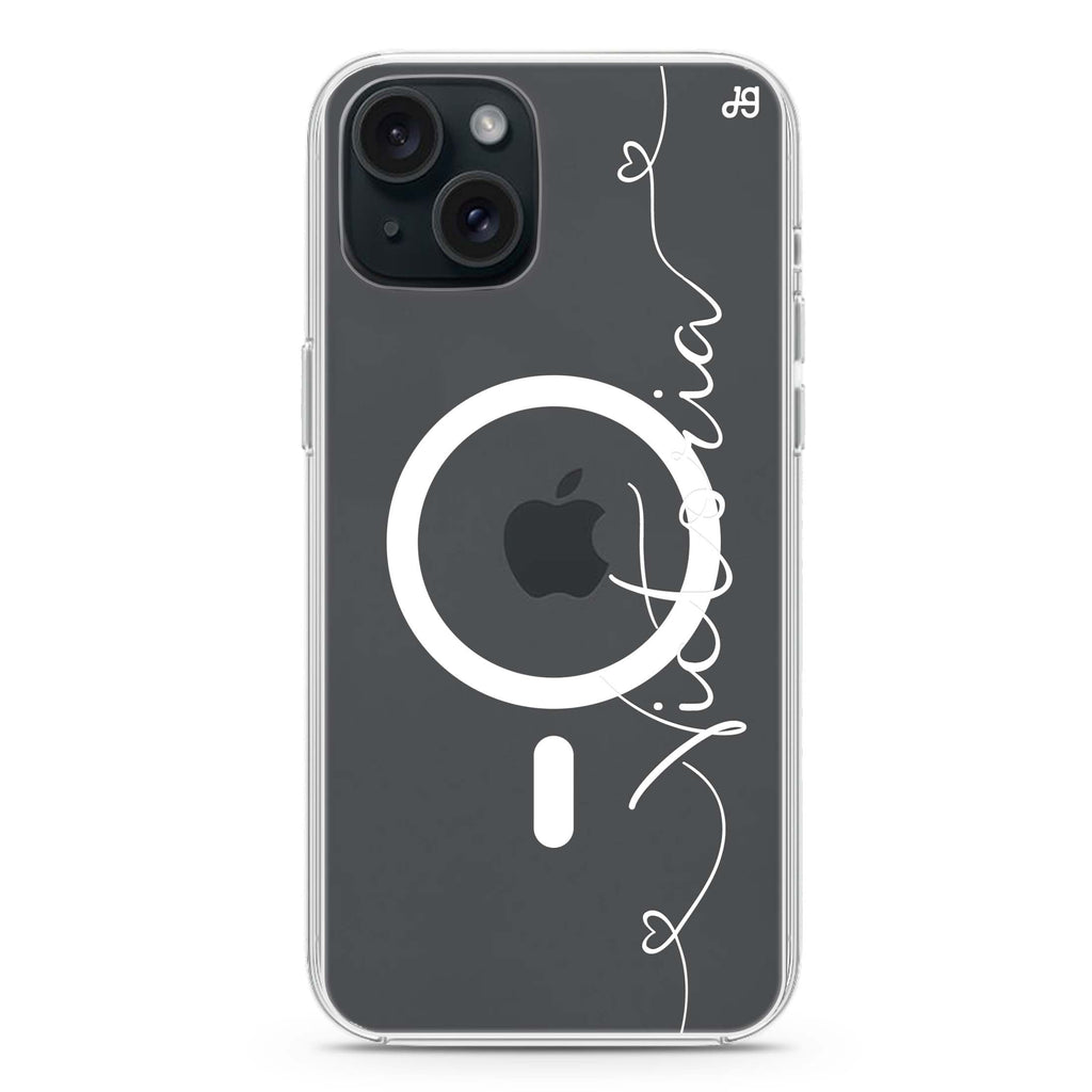 Loving Heart I iPhone 15 Magsafe 兼容水晶透明保護殼