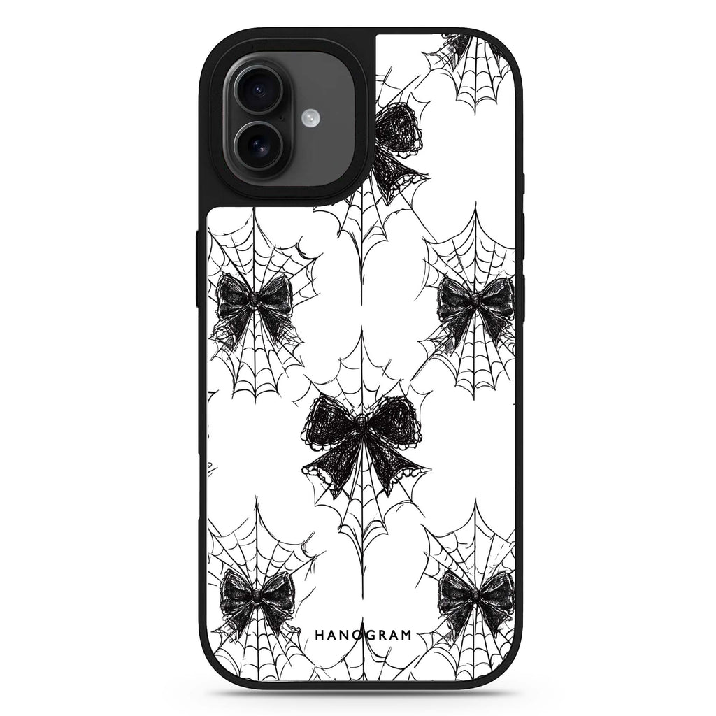 Gothic Web Lace iPhone 17 鏡面手機殼 主圖設計
