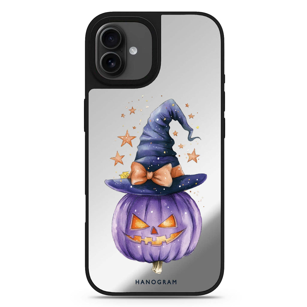 Starry Bow Pumpkin iPhone 17 萬聖節鏡面手機殼 主圖設計