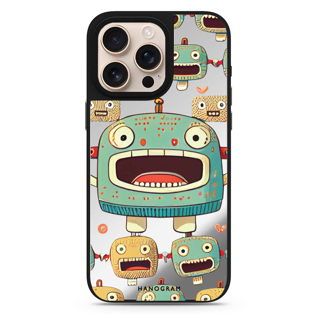 Cute robots 鏡面手機殼
