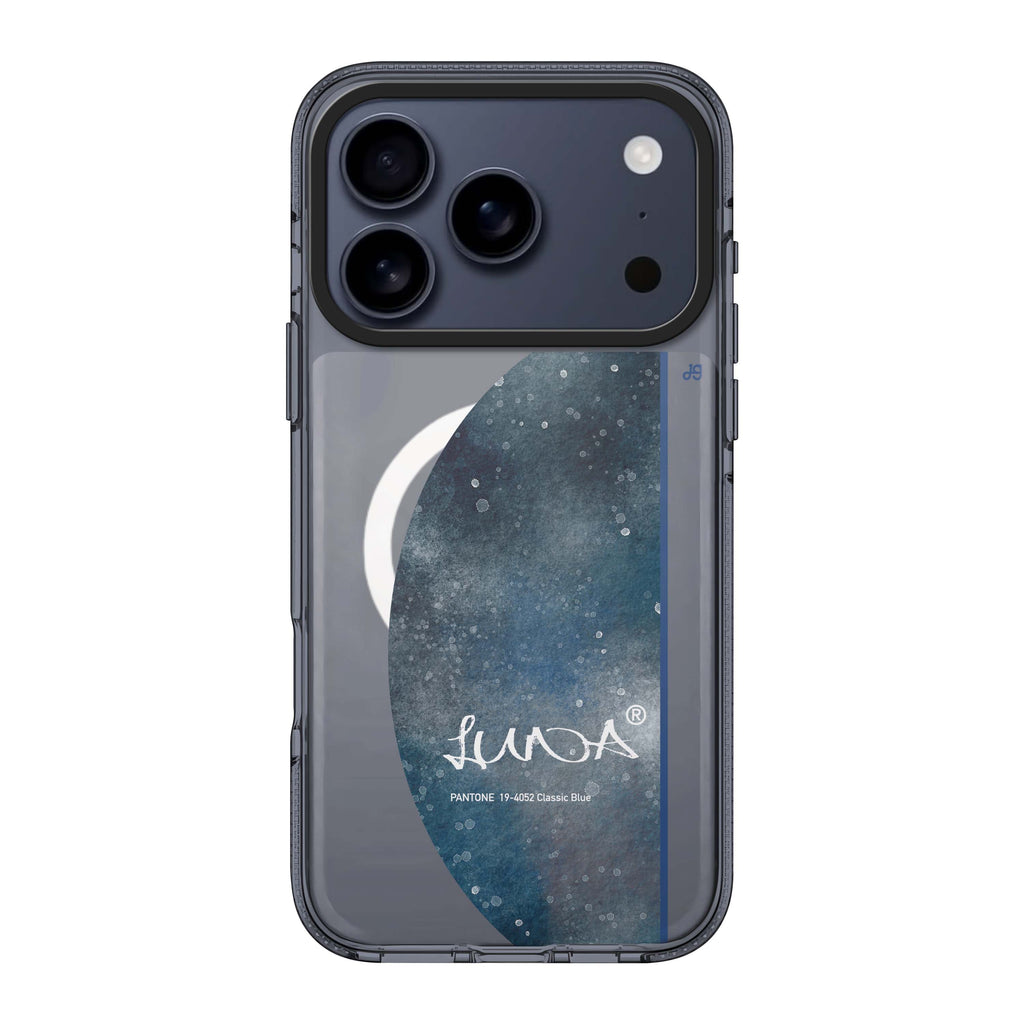 Classic Blue II iPhone 17 Pro Max MagSafe 水晶透明保護殼 插畫圖案設計 可自訂名字 圖1
